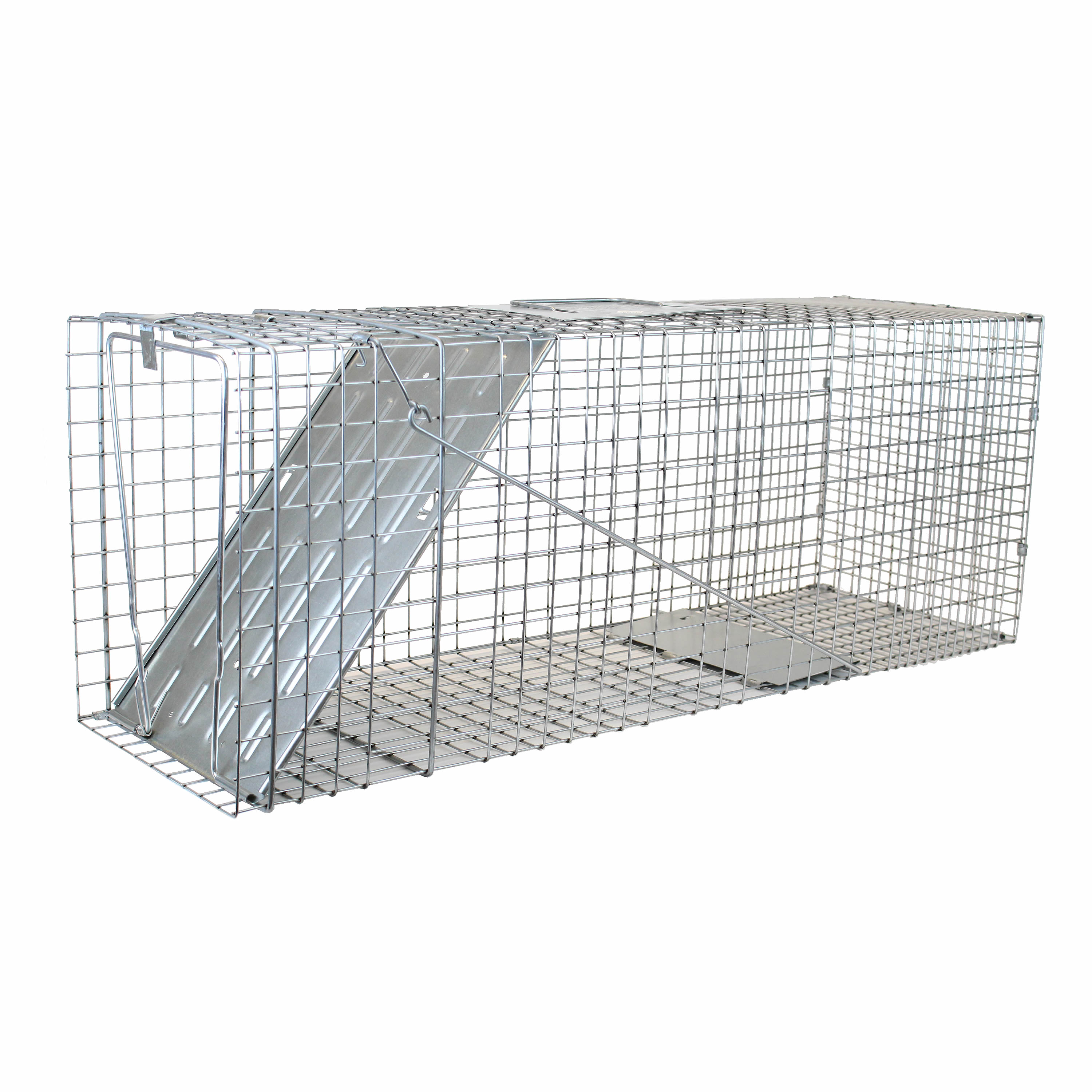 Humane Small Live Animal Trap Control Steel Cage 32x12.5x12 Raccoon  Skunk Cat